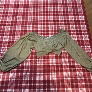 12th Tribe Wrap Around Silk Cropped Long Sleeve